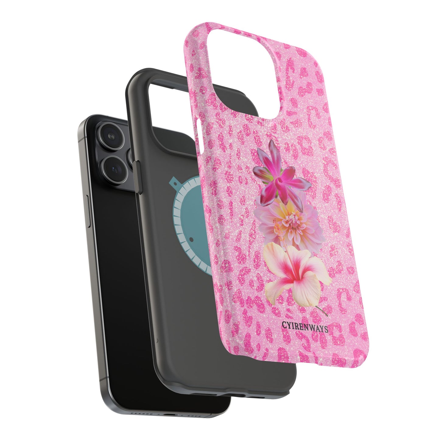Floral Pink Leopard (Armoured Magsafe)