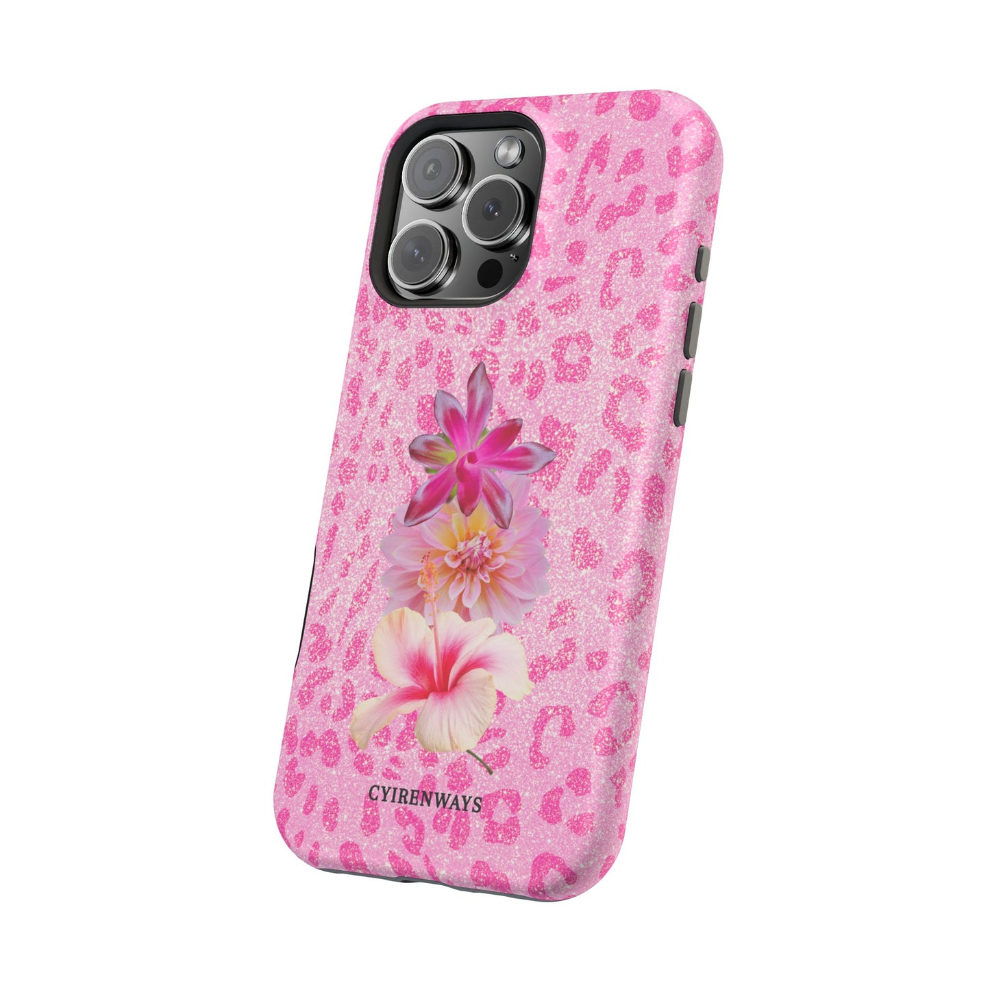 Floral Pink Leopard (Armoured Magsafe)