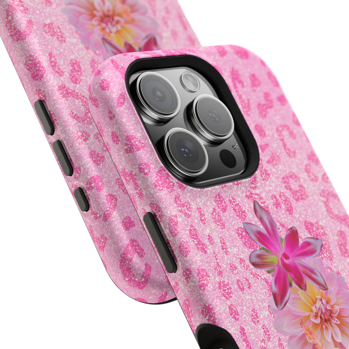 Floral Pink Leopard (Armoured Magsafe)