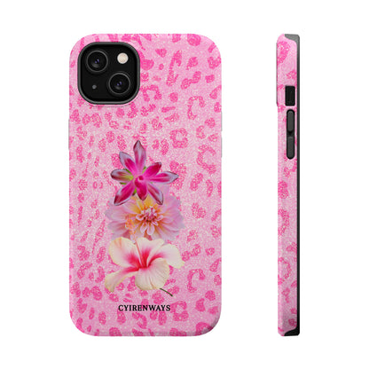 Floral Pink Leopard (Armoured Magsafe)