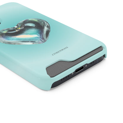 Aqua Heart (Magsafe-compatible Card Holder)