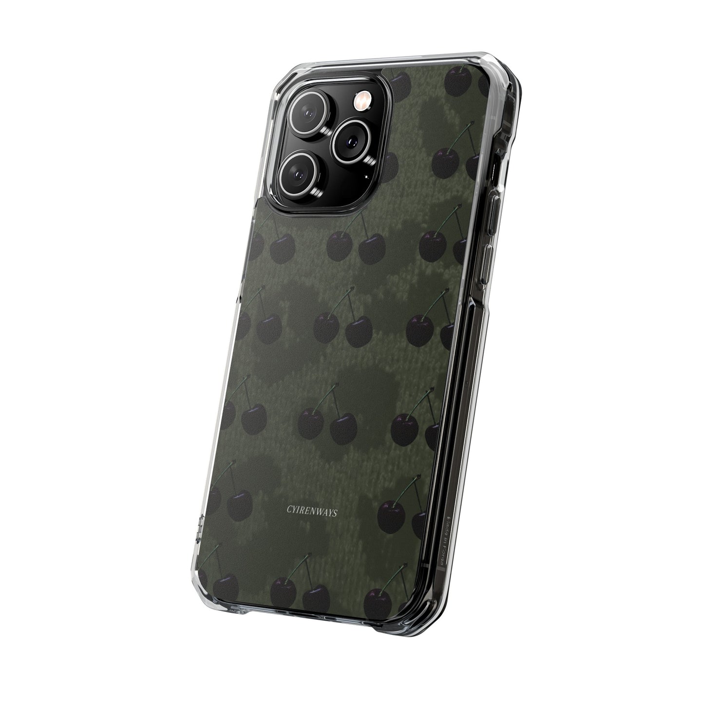 Black Cherri Cheetah (Impact-Clear Magsafe/Magnetic)