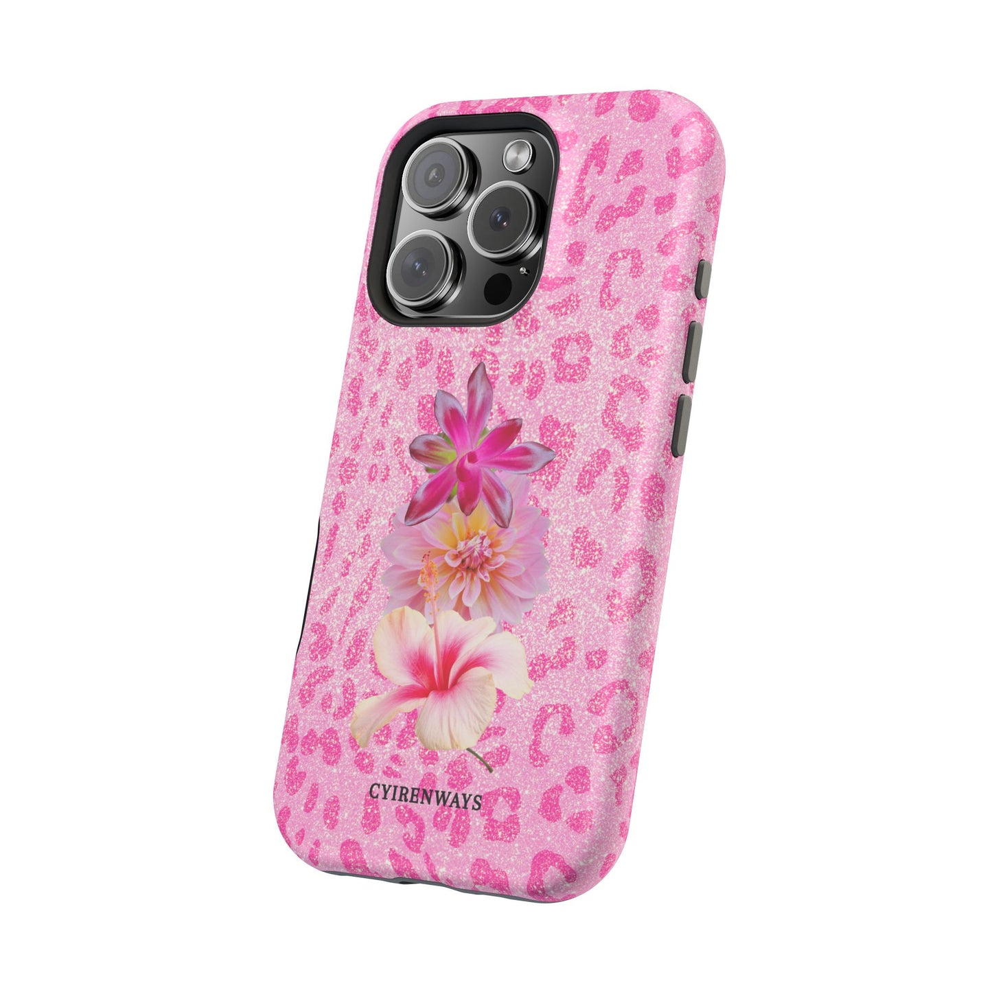 Floral Pink Leopard (Armoured Magsafe)