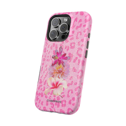 Floral Pink Leopard (Armoured Magsafe)