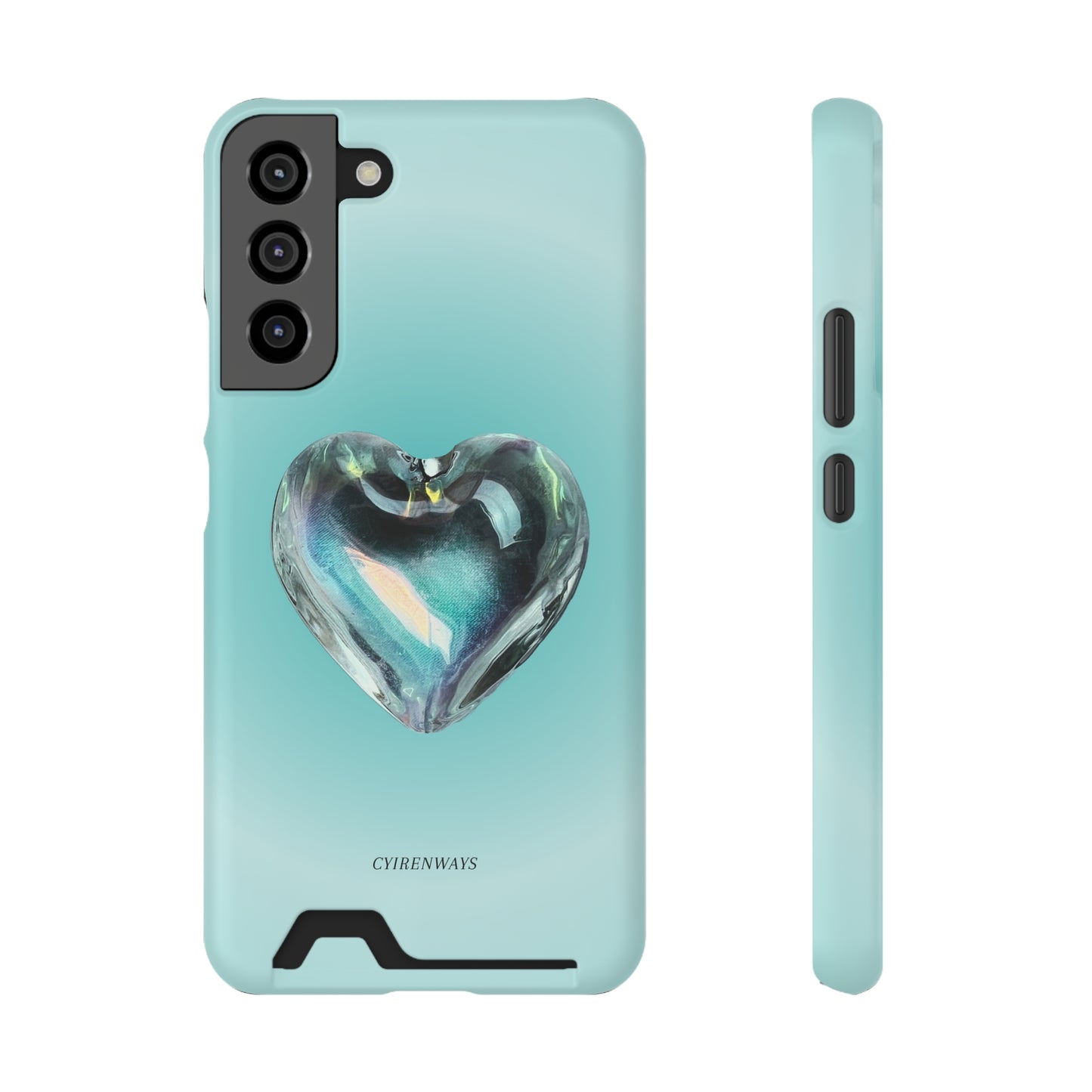 Aqua Heart (Magsafe-compatible Card Holder)