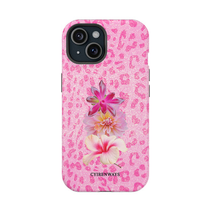 Floral Pink Leopard (Armoured Magsafe)