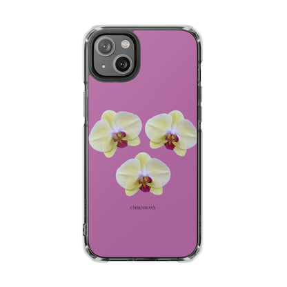 Hot orchids (Impact: Clear Magsafe-compatible/ Magnetic)