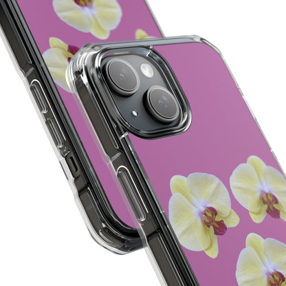 Hot orchids (Impact: Clear Magsafe-compatible/ Magnetic)