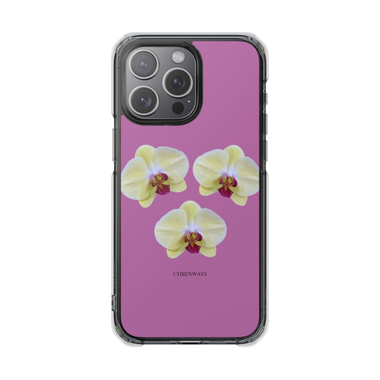 Hot orchids (Impact: Clear Magsafe-compatible/ Magnetic)
