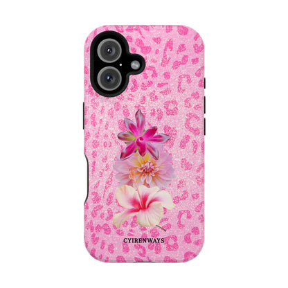 Floral Pink Leopard (Armoured Magsafe)