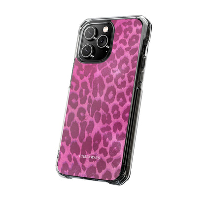 Pink Leopard (Impact-Clear Magsafe-compatible/Magnetic)