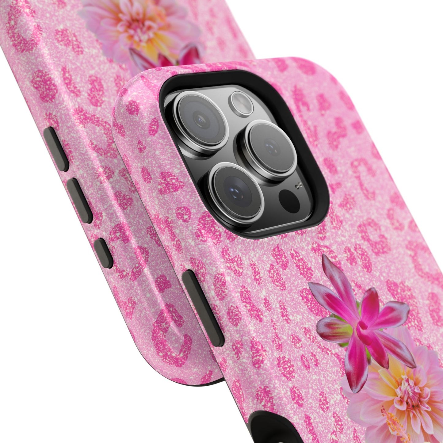 Floral Pink Leopard (Armoured Magsafe)