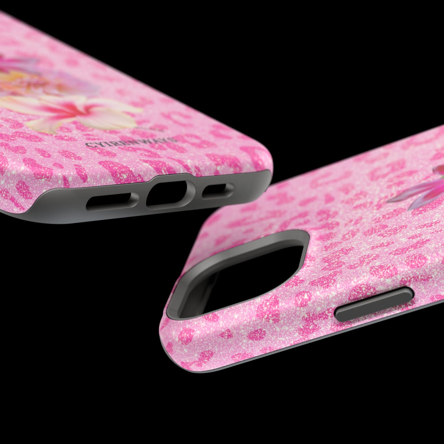 Floral Pink Leopard (Armoured Magsafe)