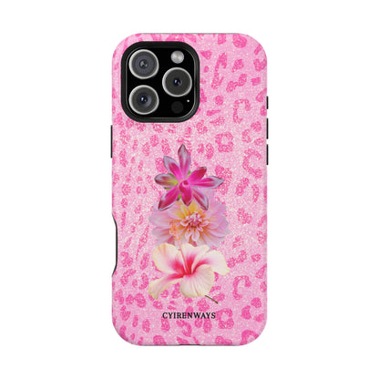 Floral Pink Leopard (Armoured Magsafe)