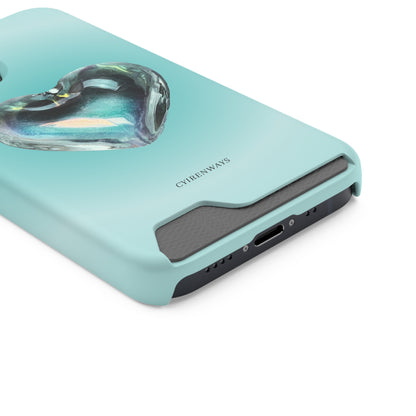 Aqua Heart (Magsafe-compatible Card Holder)