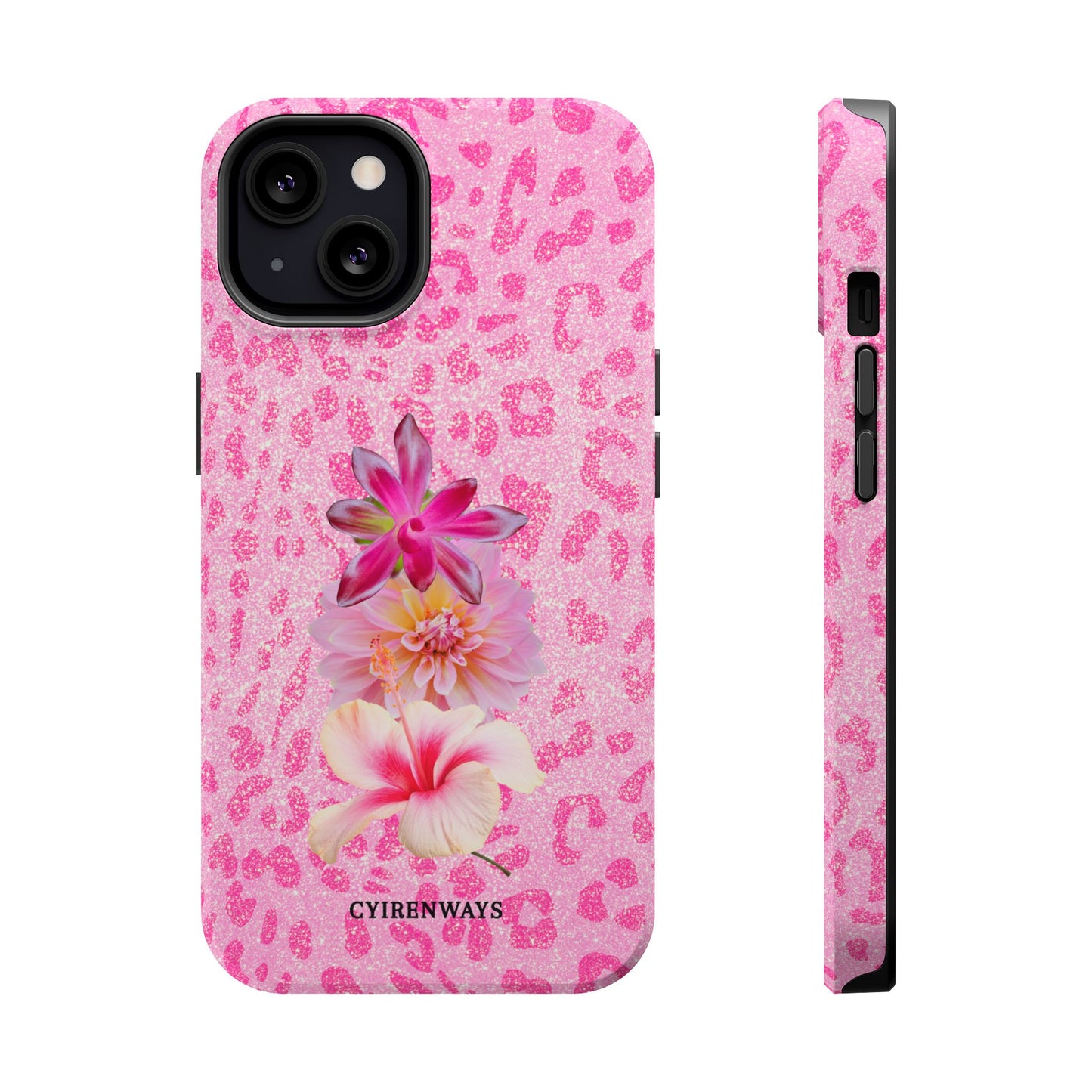Floral Pink Leopard (Armoured Magsafe)