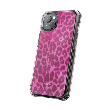 Pink Leopard (Impact-Clear Magsafe-compatible/Magnetic)
