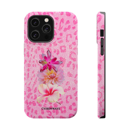 Floral Pink Leopard (Armoured Magsafe)