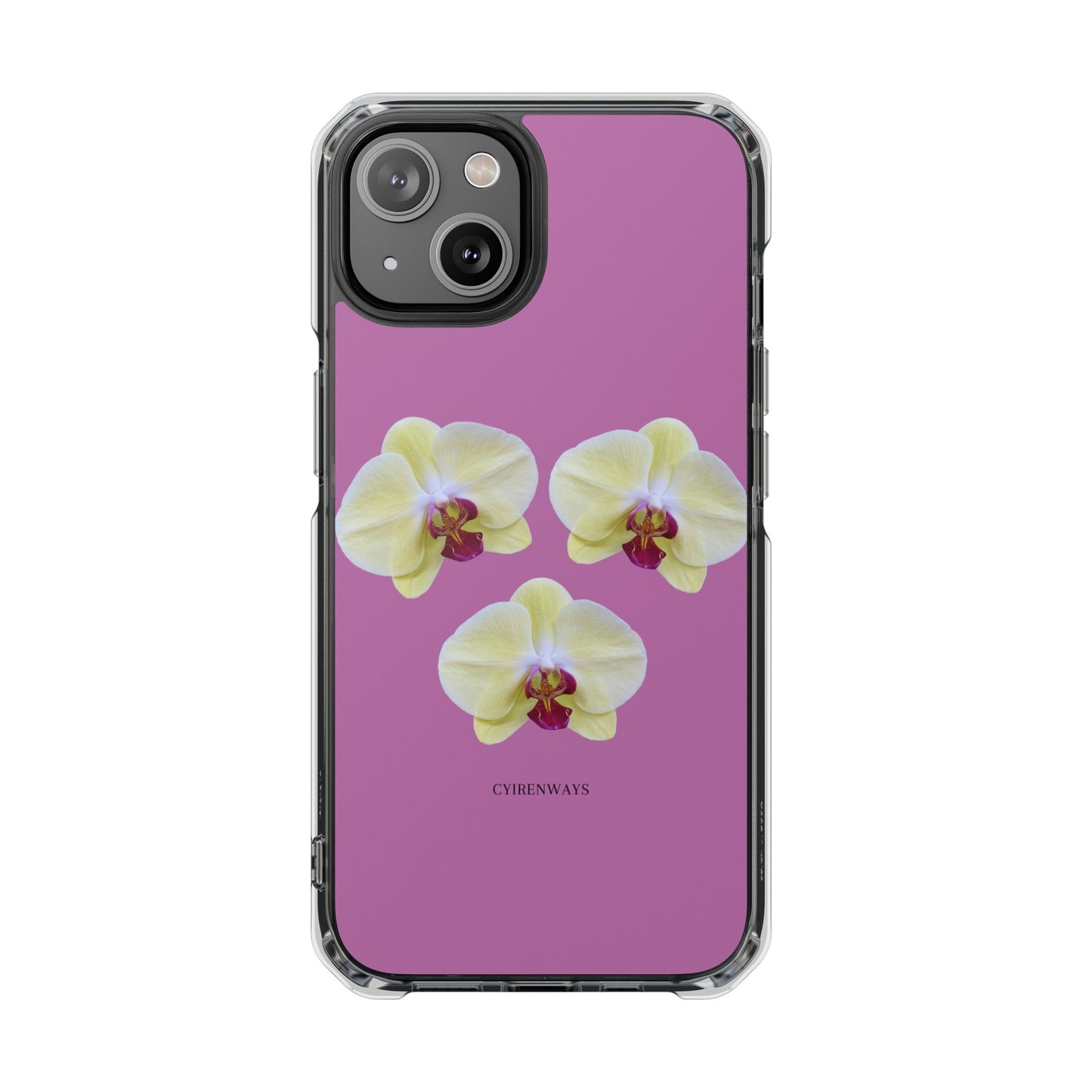 Hot orchids (Impact: Clear Magsafe-compatible/ Magnetic)