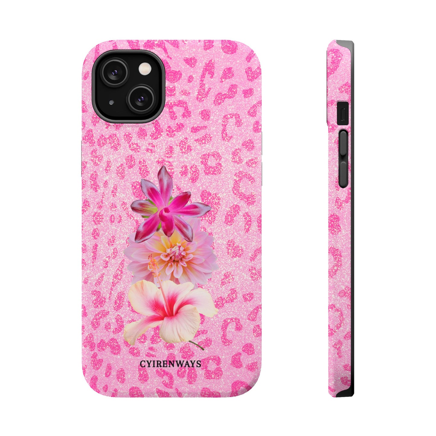 Floral Pink Leopard (Armoured Magsafe)
