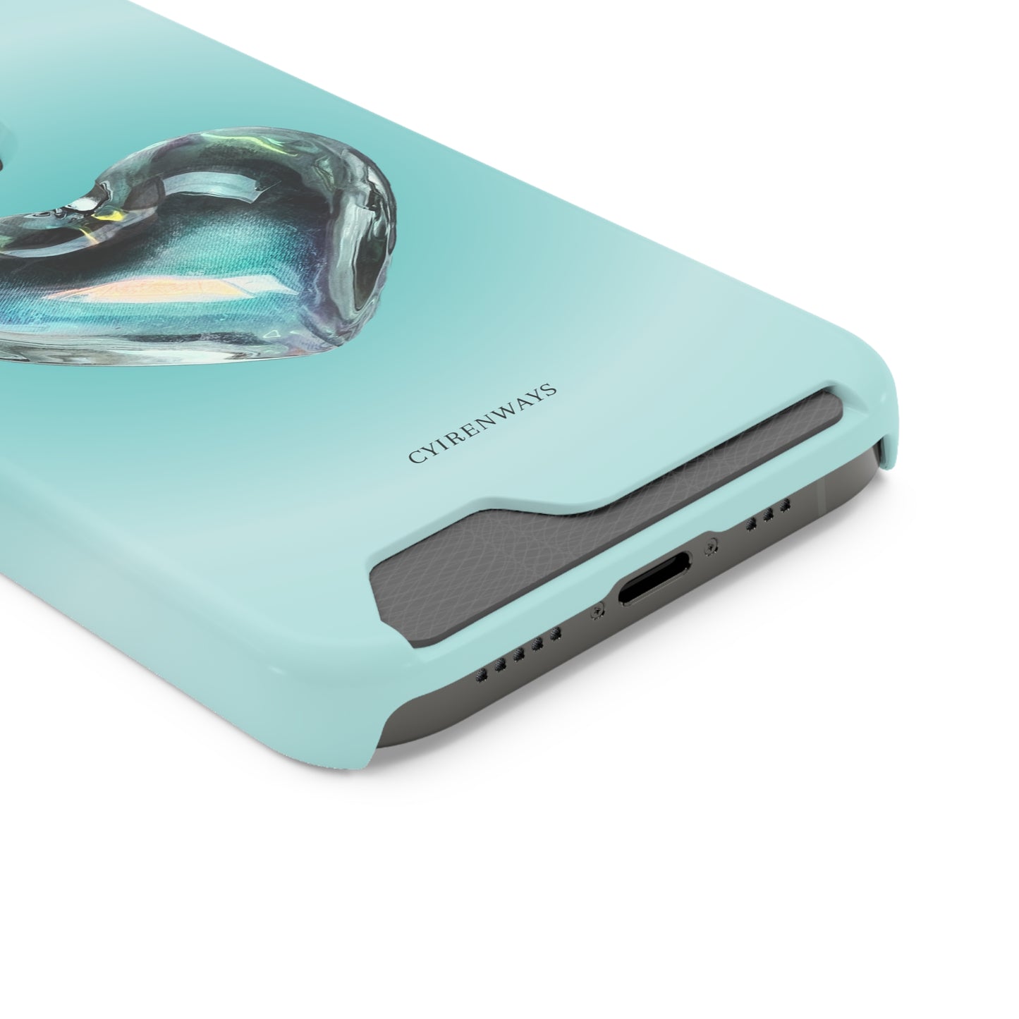 Aqua Heart (Magsafe-compatible Card Holder)