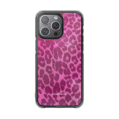 Pink Leopard (Impact-Clear Magsafe-compatible/Magnetic)