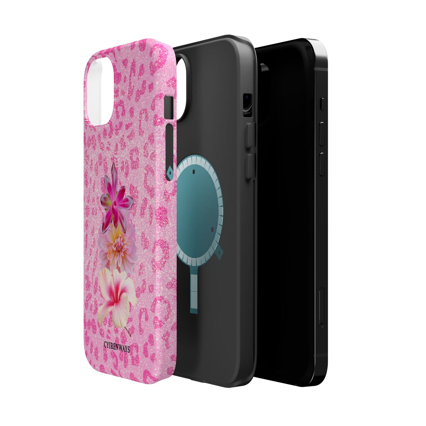 Floral Pink Leopard (Armoured Magsafe)