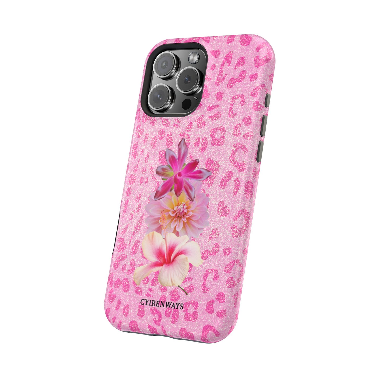 Floral Pink Leopard (Armoured Magsafe)