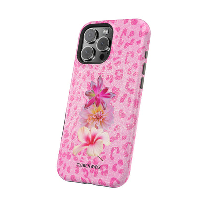 Floral Pink Leopard (Armoured Magsafe)