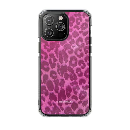 Pink Leopard (Impact-Clear Magsafe-compatible/Magnetic)