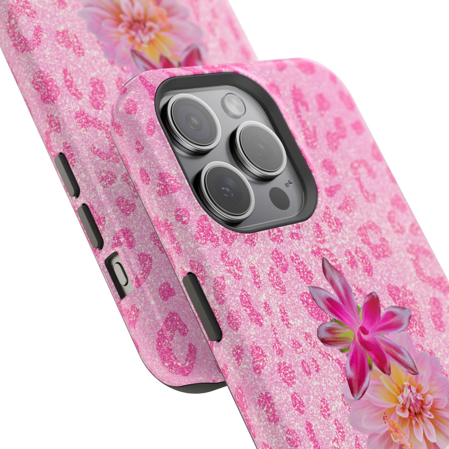 Floral Pink Leopard (Armoured Magsafe)