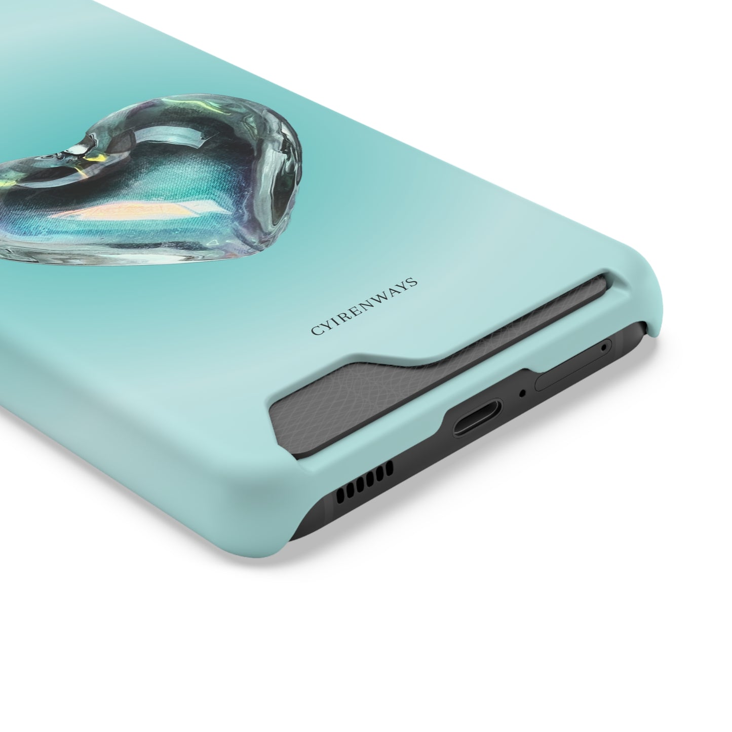 Aqua Heart (Magsafe-compatible Card Holder)