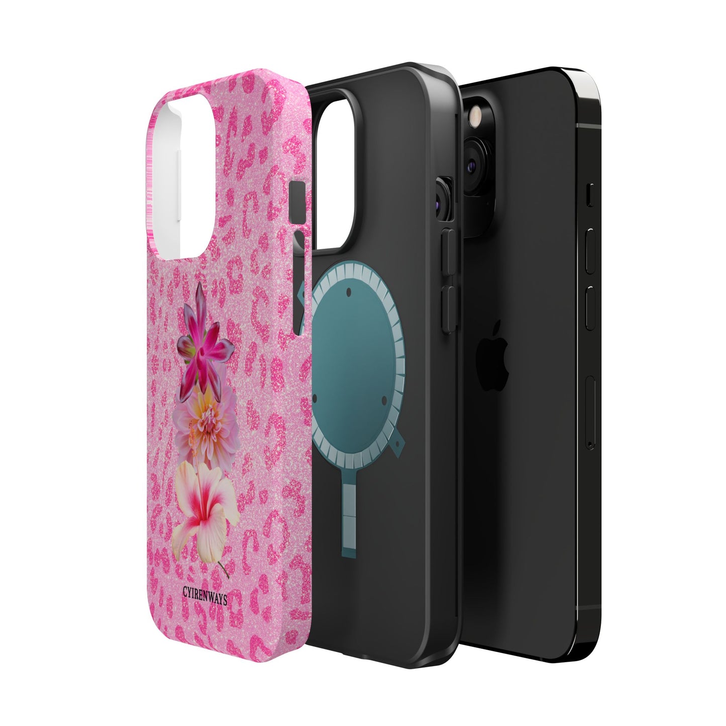 Floral Pink Leopard (Armoured Magsafe)