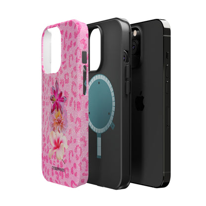 Floral Pink Leopard (Armoured Magsafe)