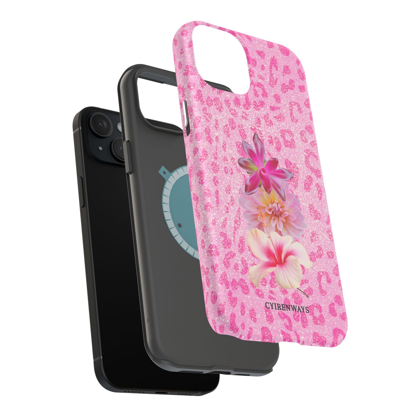 Floral Pink Leopard (Armoured Magsafe)