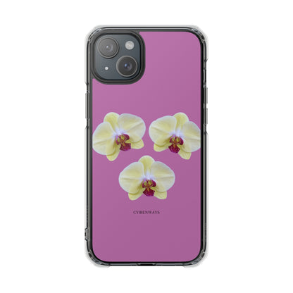 Hot orchids (Impact: Clear Magsafe-compatible/ Magnetic)