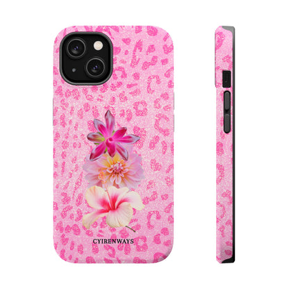 Floral Pink Leopard (Armoured Magsafe)
