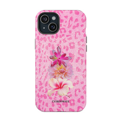 Floral Pink Leopard (Armoured Magsafe)