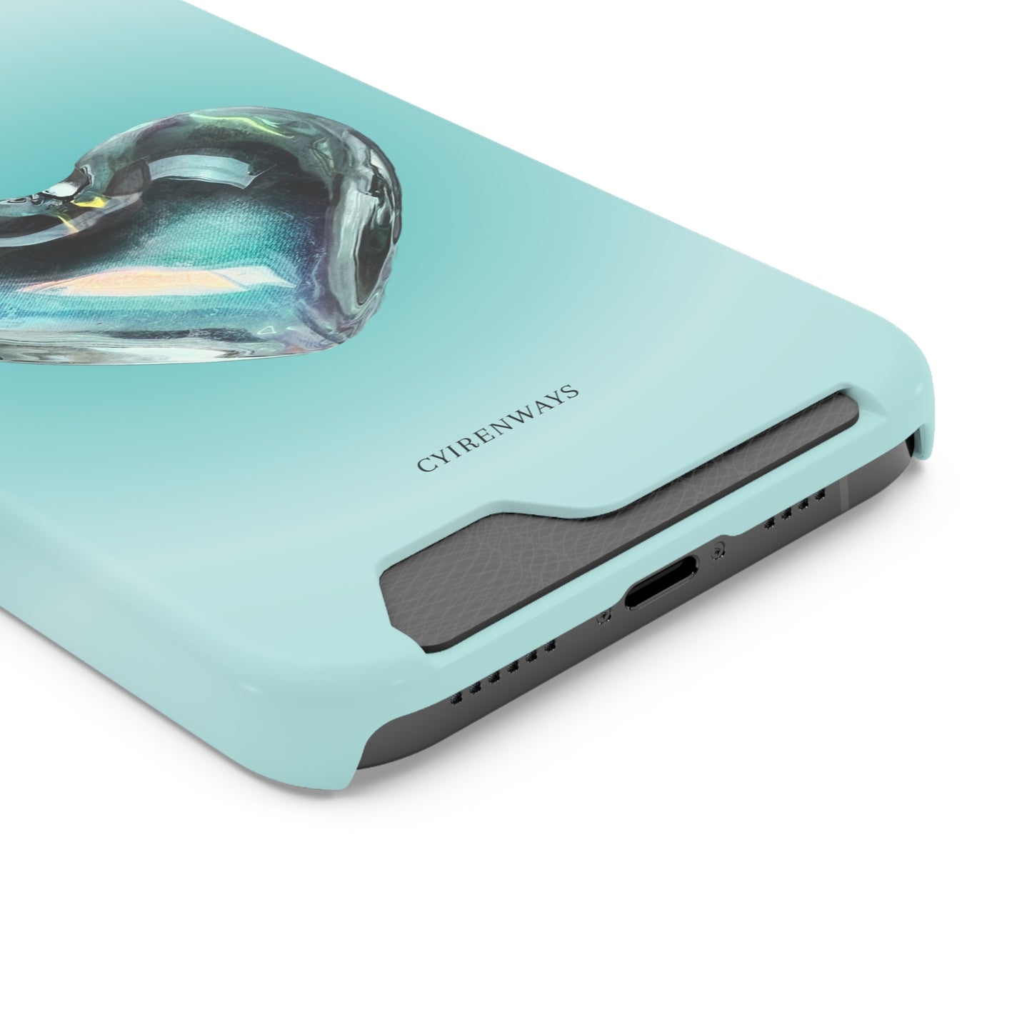 Aqua Heart (Magsafe-compatible Card Holder)