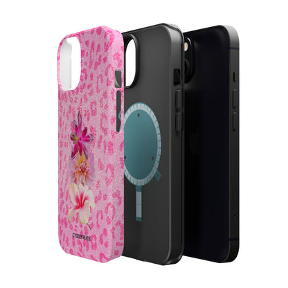 Floral Pink Leopard (Armoured Magsafe)
