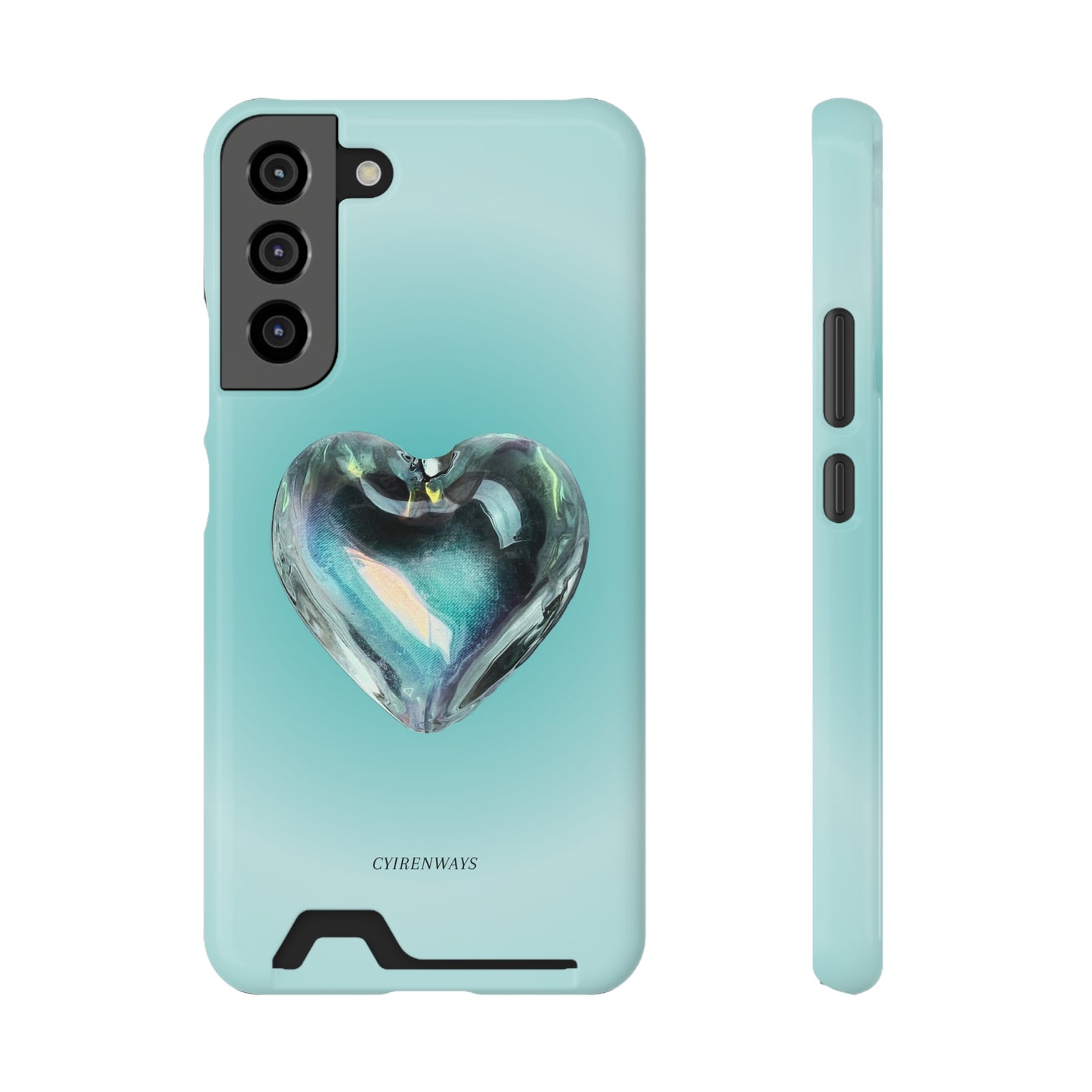 Aqua Heart (Magsafe-compatible Card Holder)