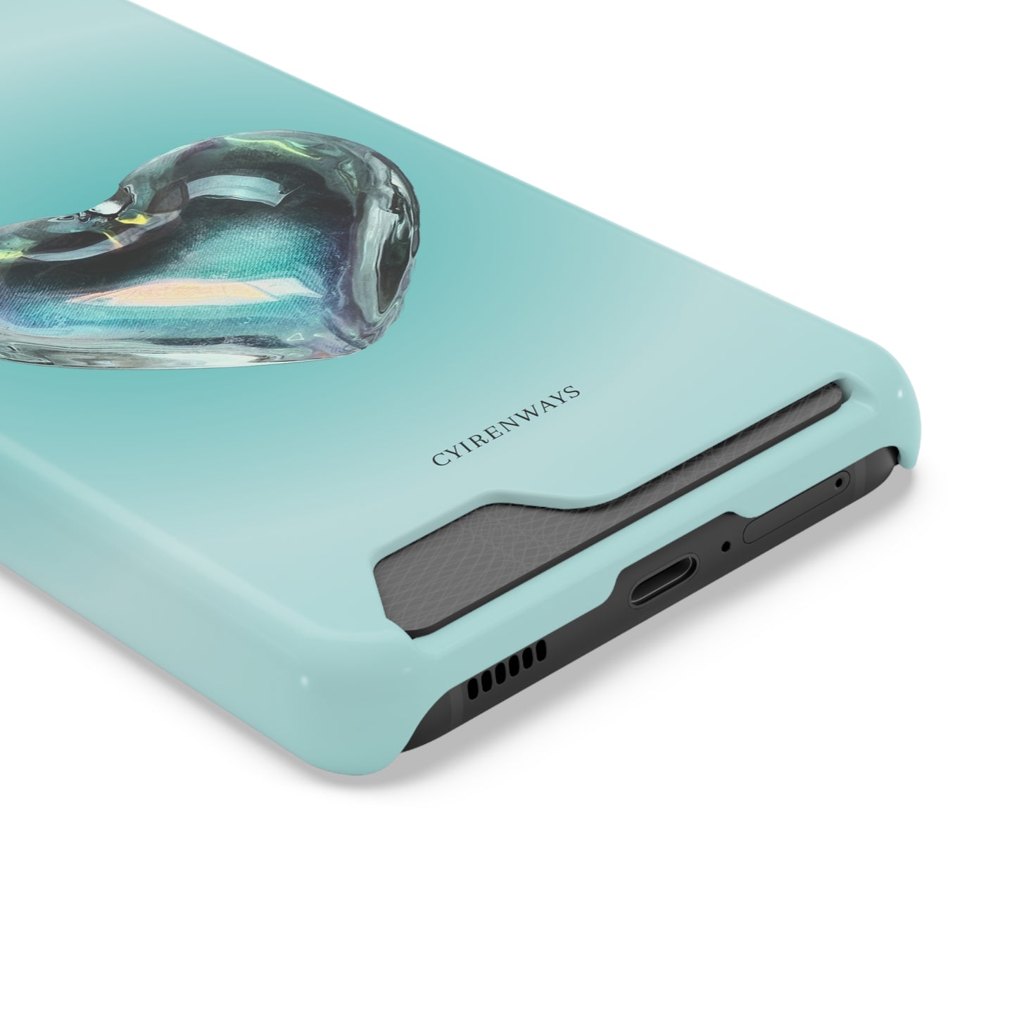 Aqua Heart (Magsafe-compatible Card Holder)