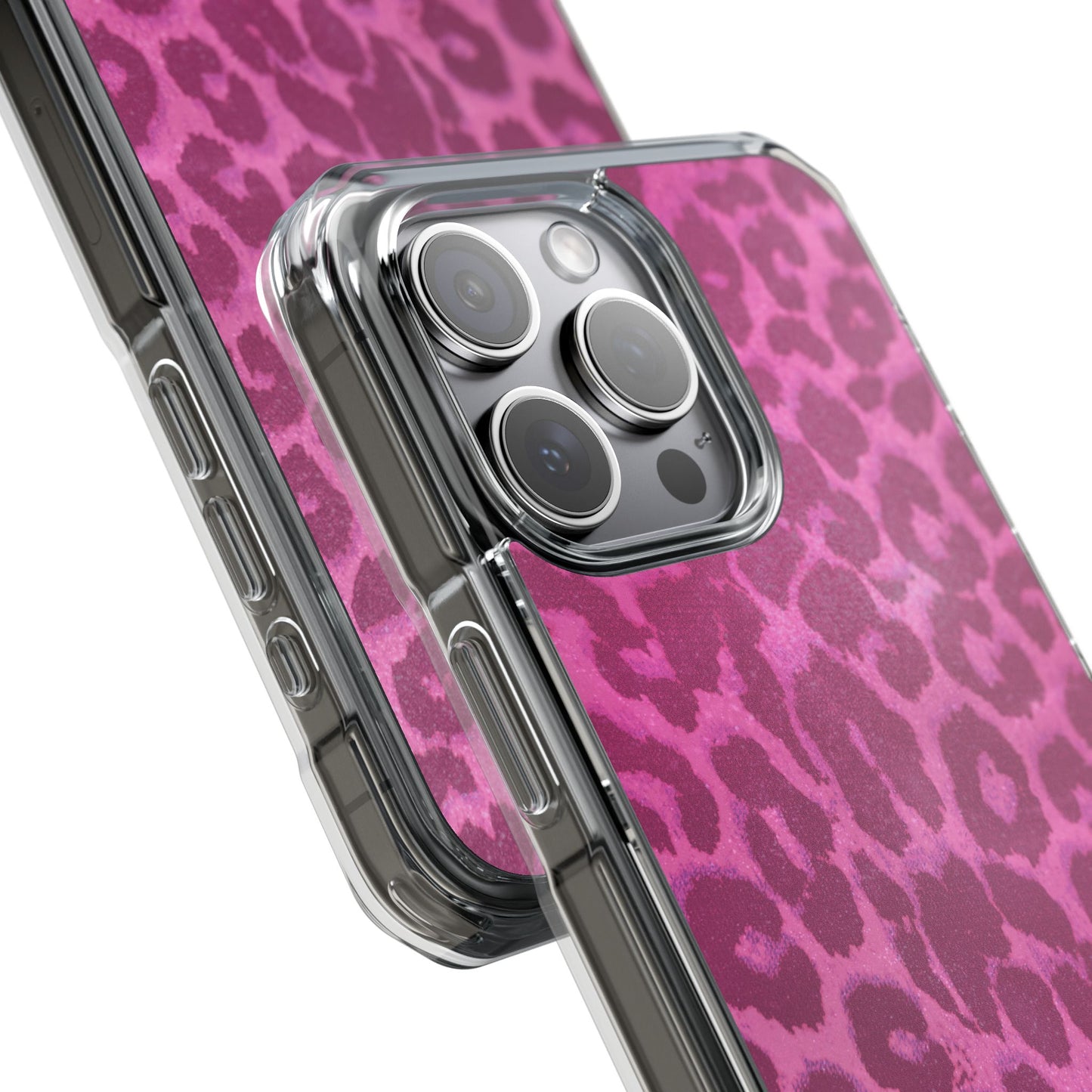 Pink Leopard (Impact-Clear Magsafe-compatible/Magnetic)