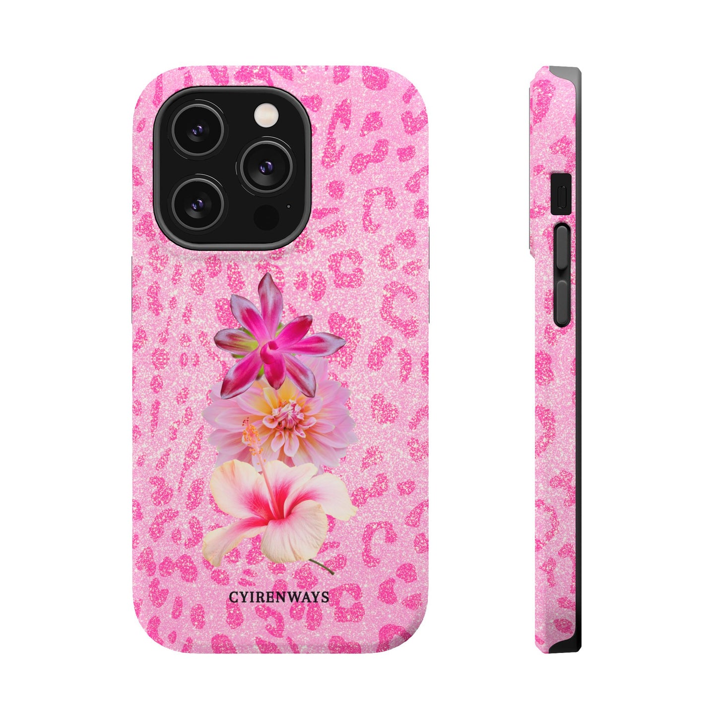 Floral Pink Leopard (Armoured Magsafe)