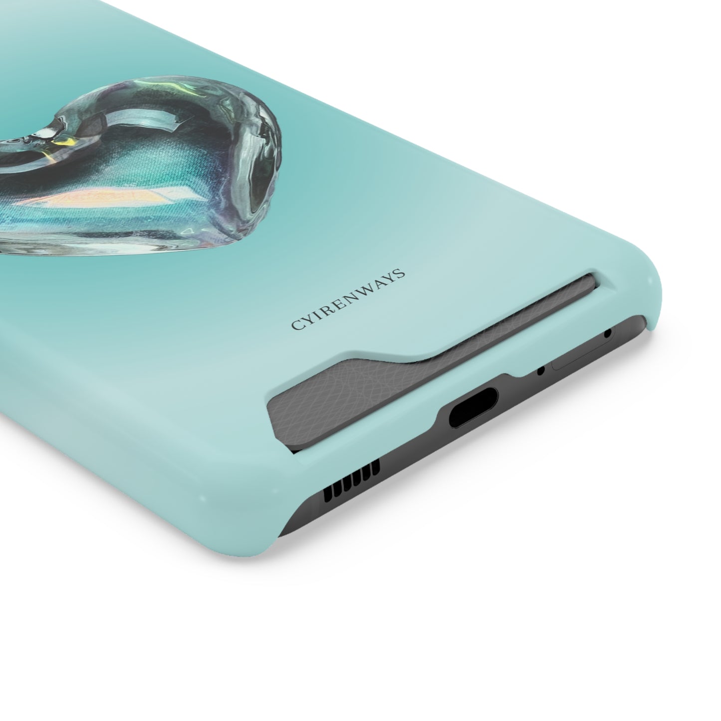 Aqua Heart (Magsafe-compatible Card Holder)