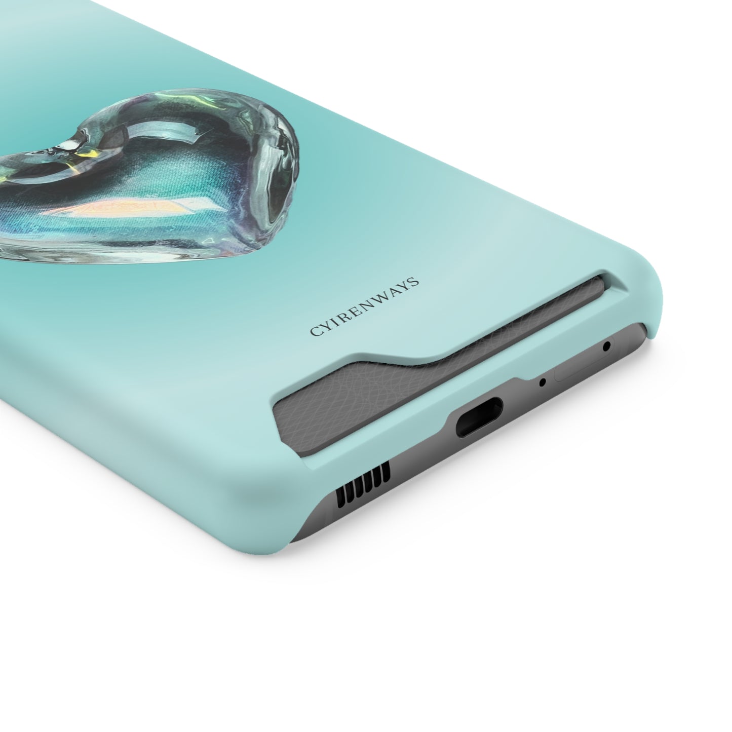 Aqua Heart (Magsafe-compatible Card Holder)