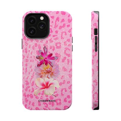 Floral Pink Leopard (Armoured Magsafe)
