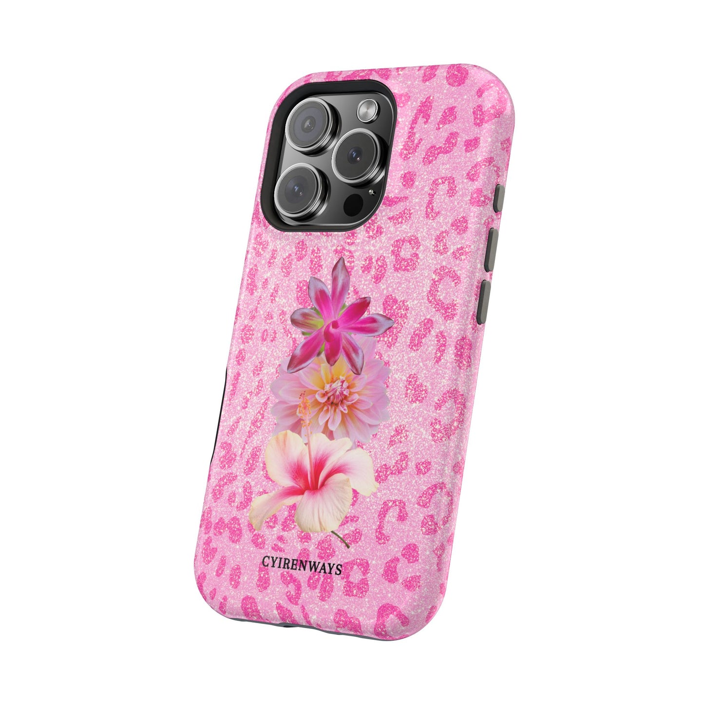 Floral Pink Leopard (Armoured Magsafe)