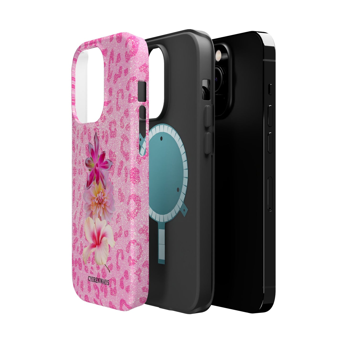 Floral Pink Leopard (Armoured Magsafe)