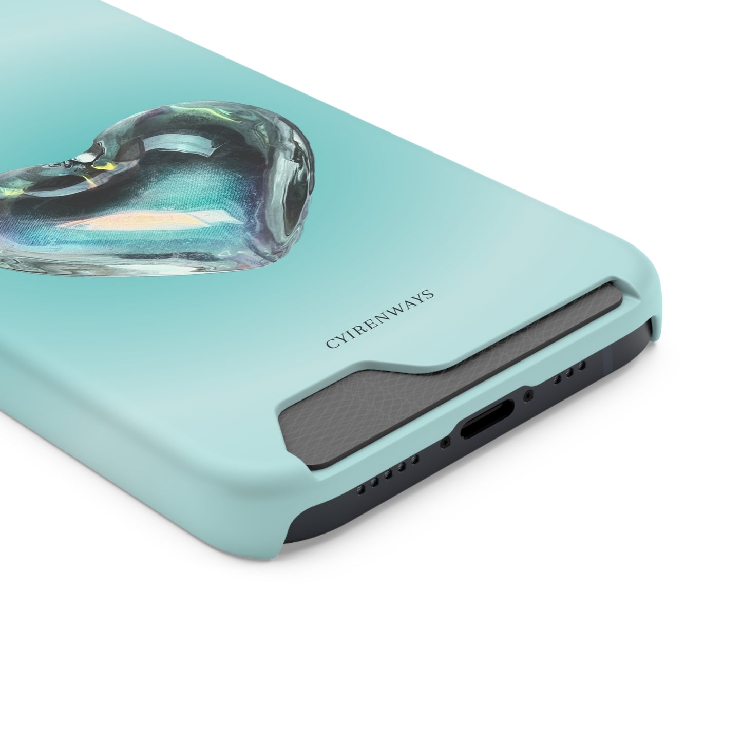 Aqua Heart (Magsafe-compatible Card Holder)